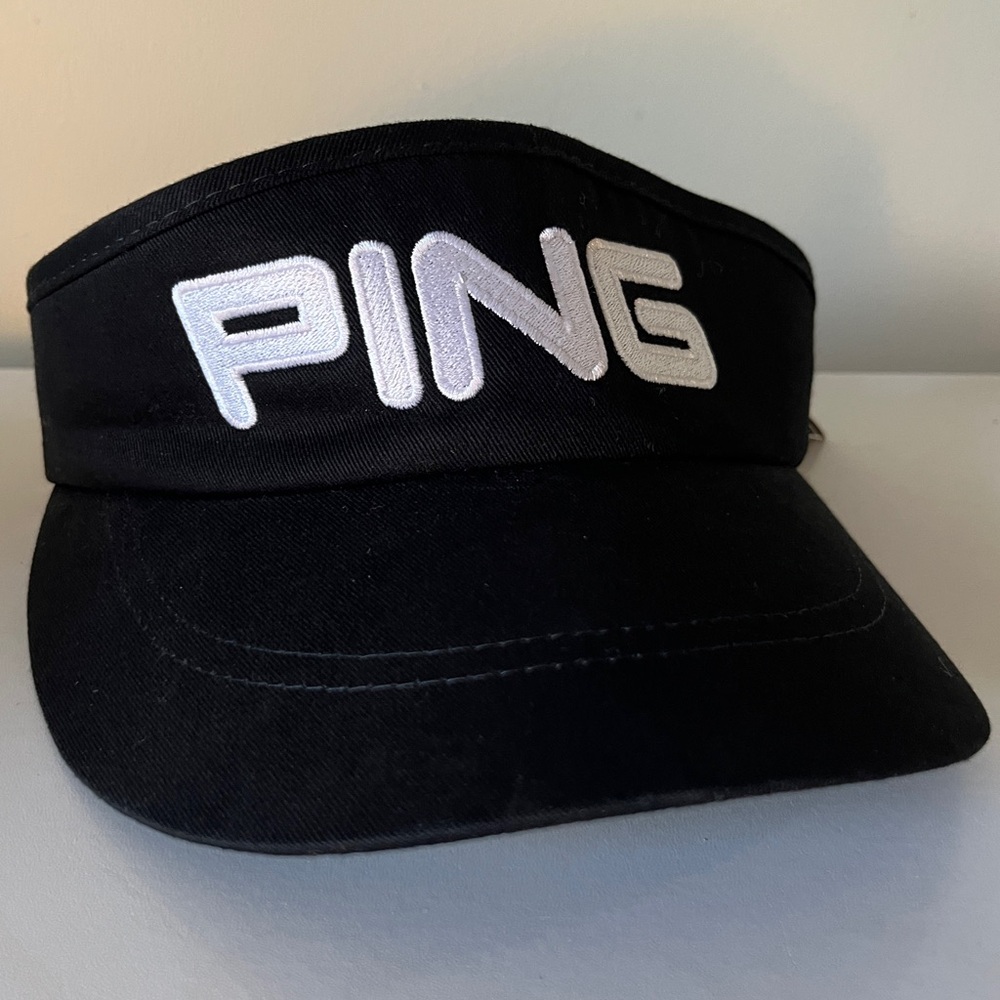 PING Golf Black Adjustable Visor Cap NWT